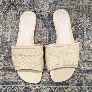 Porte & Paire Straw Printed Slides - size 37.5